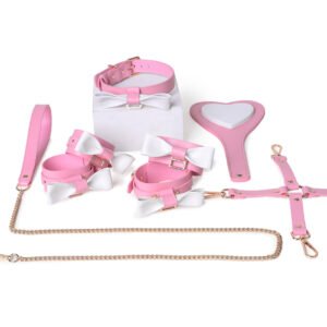 Genuine leather bondage BDSM sex toy set
