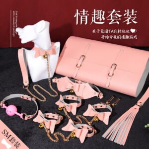 Sexually SM Bondage set with bow bell restraint props