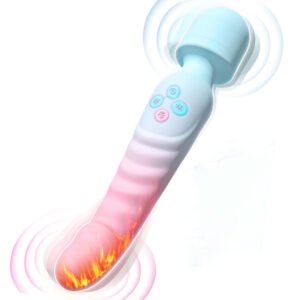 Double-headed heating massager vibrating dildo female adult toy